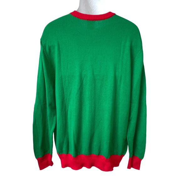 The Grinch Who Stole Christmas NAUGHTY? WHO ME? Ugly Christmas Sweater Size XL - Picture 3 of 4